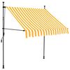 vidaXL Einziehbare Markise Handbetrieben mit LED 100 cm Wei&szlig; Orange