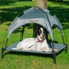 dobar Outdoor Hundeliege mit Dach Anthrazit
