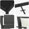 vidaXL Garten Essgruppe mit Kissen 7 pcs Schwarz Poly-Rattan