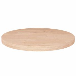 vidaXL Runde Tischplatte &Oslash;40x2,5 cm Unbehandeltes Massivholz Eiche