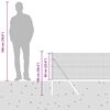 vidaXL Zaunpfosten Grau 25 x 0,6 m (12 x 12 mm Maschen) Stahl und PVC