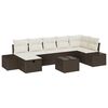 vidaXL Gartensofa-set mit Kissen 8 pcs Braun Poly-Rattan