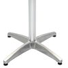 vidaXL Gartentisch Silbern 60x60x70 cm Aluminium und WPC