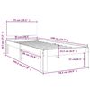 vidaXL Massivholzbett Wei&szlig; 75x190 cm