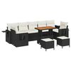 vidaXL Gartensofa-set 10 Stk. Schwarz Poly-Rattan