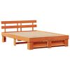 vidaXL Bettrahmen Wachsbraun 150 x 200 cm Massives Kiefernholz