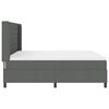 vidaXL LED Boxspringbett mit Matratze Dunkelgrau 180 x 200 cm Stoff