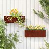 vidaXL Wand-Pflanzk&uuml;bel 2 Stk. Rostig Cortenstahl 53x10x17 cm