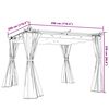 vidaXL Pavillon mit Vorh&auml;ngen Anthrazit 3x3 m Stahl