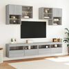 vidaXL TV-Wandschrank mit LED-Leuchten Grau Sonoma 100x30x40 cm