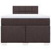 vidaXL Boxspringbett mit Matratze Dunkelbraun 120x200 cm Stoff