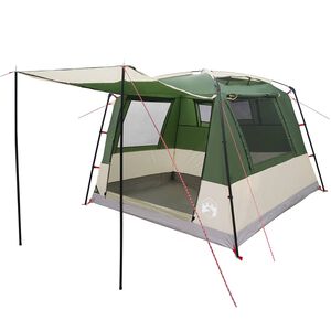 vidaXL Party-Zelt Gr&uuml;n 10 Personen 185T Polyester mit PU-Beschichtung