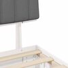 vidaXL Bettgestell mit gepolstertem Kopfteil Hellgrau 135 x 190 cm