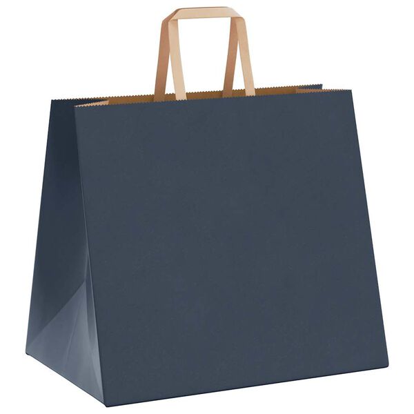 vidaXL Papiertragetaschen 250 Stk. mit Henkeln Blau 32x22x28 cm