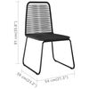 vidaXL 5-tlg. Garten-Essgruppe PVC Rattan Schwarz