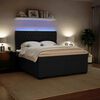 vidaXL Boxspringbett mit Matratze Schwarz 180x200 cm Samt