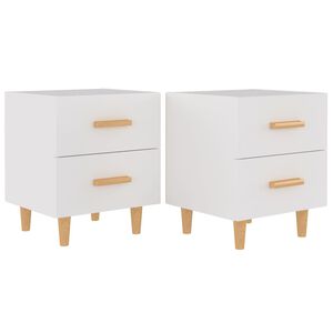 vidaXL Nachttische 2 Stk. Wei&szlig; 40x35x47,5 cm