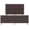 vidaXL Bettgestell mit Kopfteil Dunkelbraun 160 x 200 cm Stoff