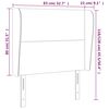 vidaXL Kopfteil mit Ohren Blau 83x23x118/128 cm Stoff