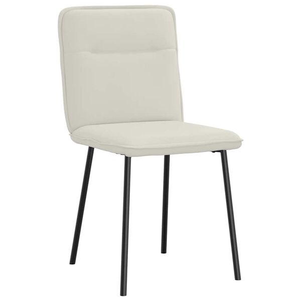vidaXL Esszimmerstühle 6 Stk. Creme Samt