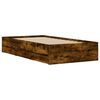 vidaXL Bettgestell mit Schubladen R&auml;uchereiche 90x200cm Holzwerkstoff