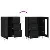 vidaXL Sideboard Schwarz 69,5x34x90 cm Holzwerkstoff