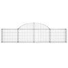 vidaXL Gabionen mit Hochbogen 3 Stk. 200x30x40/60 cm Verzinktes Eisen