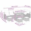 vidaXL Garten-Sofa-Set mit Kissen mit Kissen 10 pcs Beige und Hellgrau