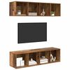 vidaXL TV-Schrankset Wandmontiert 3 pcs Altholz Holzwerkstoff