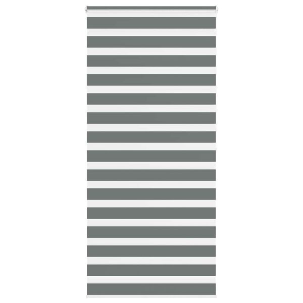 vidaXL Doppelrollo Dunkelgrau 95x200 cm Stoffbreite 90,9 cm Polyester