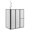 vidaXL Duschwand Sonstiges Schwarz 120 x 70 x 137 cm Aluminium