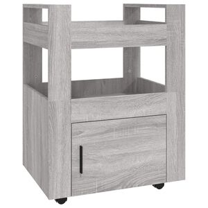vidaXL K&uuml;chenwagen Grau Sonoma 60x45x80 cm Holzwerkstoff