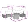 vidaXL Garten-Sofa-Set mit Kissen 6 pcs Beige und Hellgrau Poly Rattan