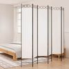 vidaXL 6-tlg. Paravent Wei&szlig; 240x220 cm Stoff