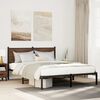 vidaXL Metallbett ohne Matratze Braun Eichen-Optik 150x200 cm