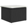 vidaXL 6-tlg. Garten-Sofagarnitur mit Kissen Schwarz Poly Rattan
