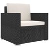 vidaXL 8-tlg. Garten-Lounge-Set mit Auflagen Poly Rattan Schwarz