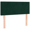 vidaXL Boxspringbett mit Matratze Dunkelgr&uuml;n 100x200 cm Samt