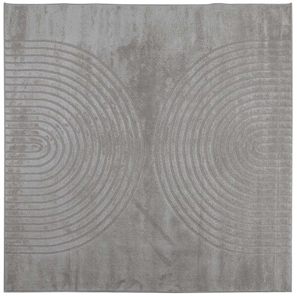 vidaXL Bereichsteppiche Quadratisch HUARTE Grau 240 x 240 cm Polyester