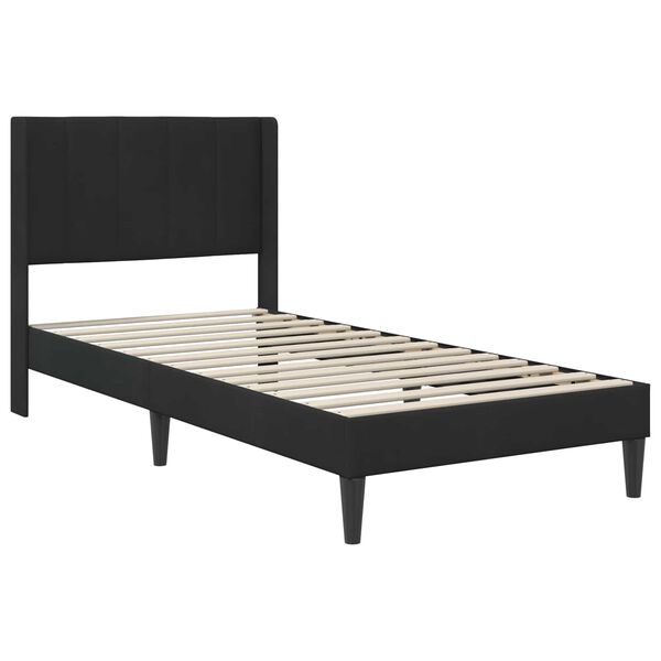 vidaXL Bettrahmen mit Matratze Schwarz 80 x 200 cm Samt