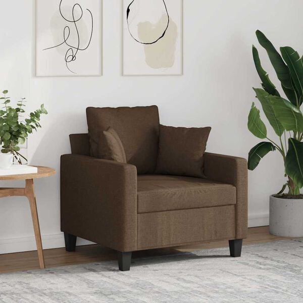 vidaXL Sessel Braun 60 cm Stoff