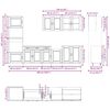 vidaXL 7-tlg. K&uuml;chenschrank-Set Kalmar Hochglanz-Wei&szlig; Holzwerkstoff