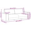 vidaXL Sofa 3 pcs Braun 220 x 80 x 84 cm Leinenmischgewebe
