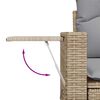 vidaXL Gartensofa-set mit Kissen mit Speicher 13 pcs Beige Poly-Rattan