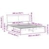 vidaXL Bettgestell Wei&szlig; und Hellgrau 200 x 200 cm Massivholz Kiefer