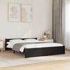 vidaXL Massivholzbett Schwarz 135x190 cm