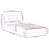 vidaXL Bettgestell ohne Matratze "Hvar" Grau 80x200 cm Kunstleder