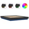 vidaXL Bettgestell mit LED Schwarz 160x200 cm Holzwerkstoff