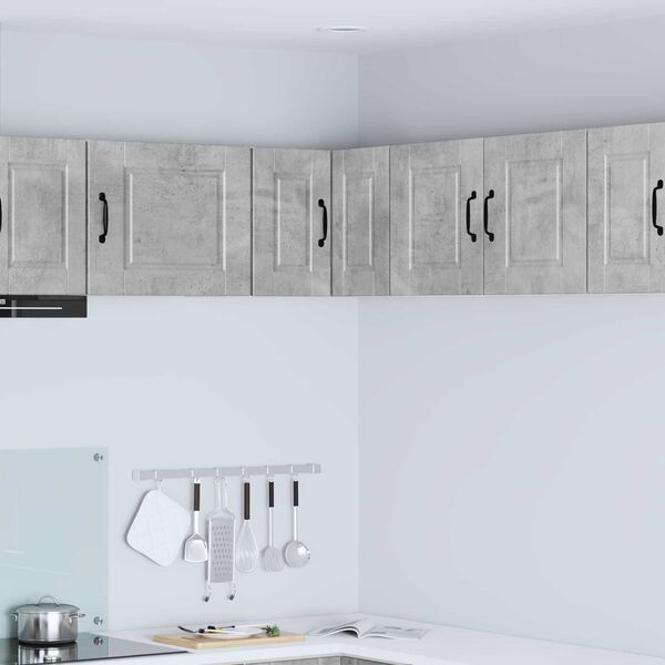 vidaXL K&uuml;chenschrank mit T&uuml;r Beton Grau 57 x 57 x 40 cm Holzwerkstoff
