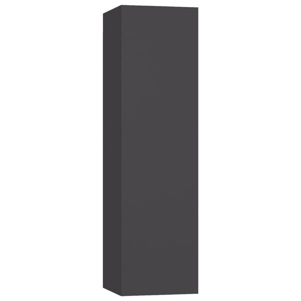 vidaXL TV-Schränke 4 Stk. Grau 30,5x30x110 cm Holzwerkstoff